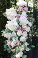 Blush Pink Artificial Wedding Arch Flowers