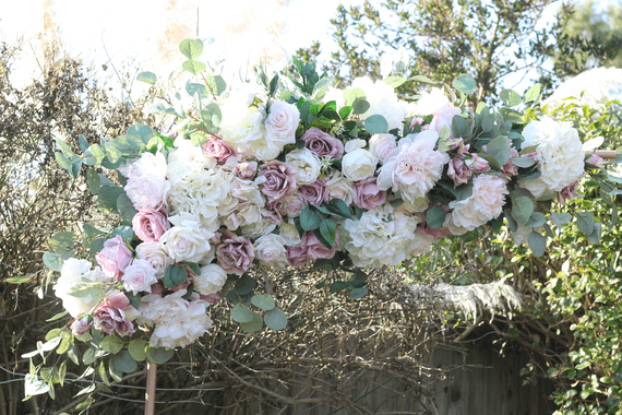 Blush Pink Artificial Wedding Arch Flowers