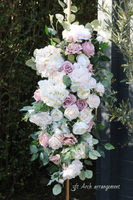 Blush Pink Artificial Wedding Arch Flowers