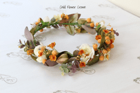 Burnt Orange Autumn Wedding Bouquet – Artificial Fall Bridal Flowers – Rustic Faux Bouquet for Bride