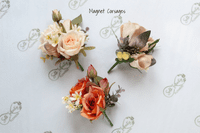 Burnt Orange Autumn Wedding Bouquet – Artificial Fall Bridal Flowers – Rustic Faux Bouquet for Bride