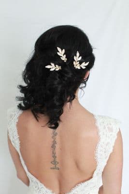 Carmell Gold Leaf Hair Pin Set