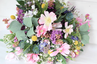 Country Artificial Bridal Bouquet - Pastel Wedding Bouquet