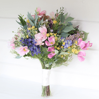 Country Artificial Bridal Bouquet - Pastel Wedding Bouquet