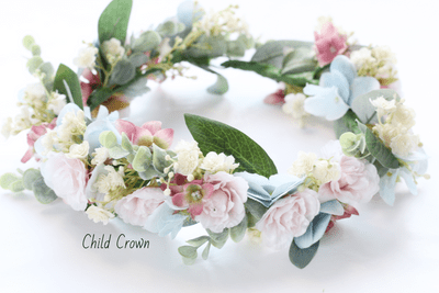 Deanna Artificial Pink, Blue Flower Crown