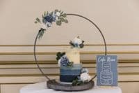 Dusty Blue & White Artificial Wedding Bouquet | Faux Bridal Flowers UK