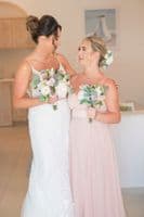 Blush Pink Artificial Bridal Bouquet UK | Dusty Pink & Ivory Faux Rose Wedding Flowers – Ebony Collection
