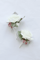 Blush Pink Artificial Bridal Bouquet UK | Dusty Pink & Ivory Faux Rose Wedding Flowers – Ebony Collection