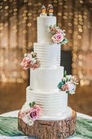 Blush Pink Artificial Bridal Bouquet UK | Dusty Pink & Ivory Faux Rose Wedding Flowers – Ebony Collection