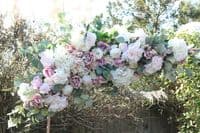 Blush Pink Artificial Bridal Bouquet UK | Dusty Pink & Ivory Faux Rose Wedding Flowers – Ebony Collection