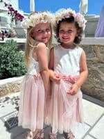 Blush Pink Artificial Bridal Bouquet UK | Dusty Pink & Ivory Faux Rose Wedding Flowers – Ebony Collection