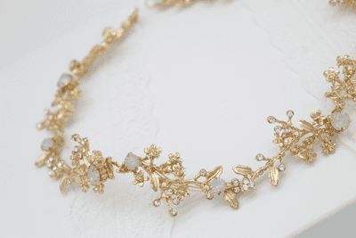 Elizabeth Gold Opal Hair Vine