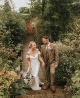 Eva-Luria Artificial White and Ivory Bridal Bouquet – Sage Green Wedding Flowers for Summer