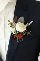 Faux Blush & Burgundy Artificial Bridal Bouquet – Burgundy Blush Wedding Flowers – Silk Burgundy Wed
