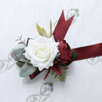 Faux Blush & Burgundy Artificial Bridal Bouquet – Burgundy Blush Wedding Flowers – Silk Burgundy Wed