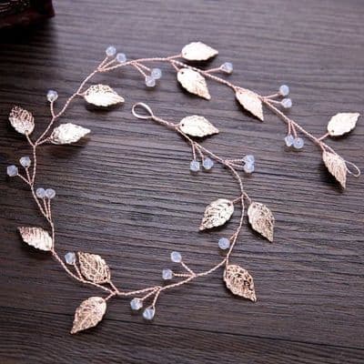 Gabriela Gold Leaf Hair Vine