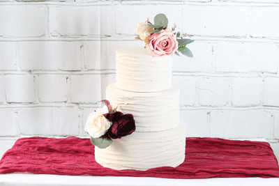 Hera Burgundy Blush  Cake Flowers - Burgundy Blush Cake Topper - Artificial Rose Cake Tier Flower