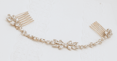 Iris Rose Gold Dainty Hair Vine