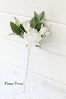 White & Ivory Artificial Wedding Bouquet | Real Touch Silk Bridal Flowers UK