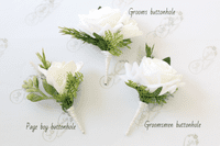White & Ivory Artificial Wedding Bouquet | Real Touch Silk Bridal Flowers UK
