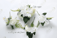 White & Ivory Artificial Wedding Bouquet | Real Touch Silk Bridal Flowers UK