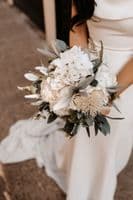White & Ivory Artificial Wedding Bouquet | Real Touch Silk Bridal Flowers UK