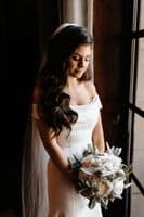 White & Ivory Artificial Wedding Bouquet | Real Touch Silk Bridal Flowers UK