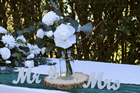 Katelyn White Rose Artificial Bridal Bouquet – Eucalyptus & Faux White Wedding Flowers