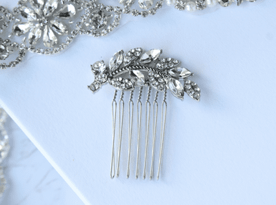 Lauren Silver Vintage Leaf Hair Comb