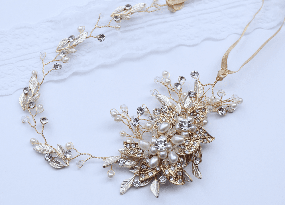 Louella Gold Hair Vine