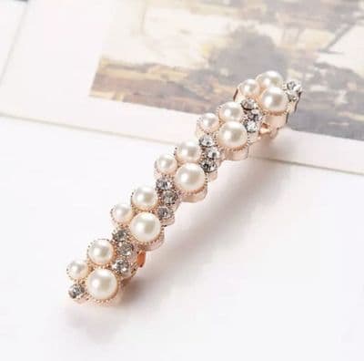Macy Pearl Crystal Hair Clip
