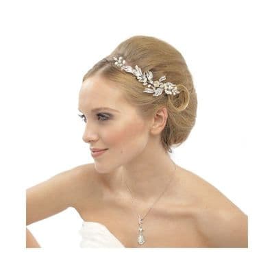 Mariah Crystal Pearl Hair Comb