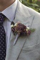 Mauve & Plum Artificial Wedding Bouquet | Rustic Faux Bridal Flowers UK