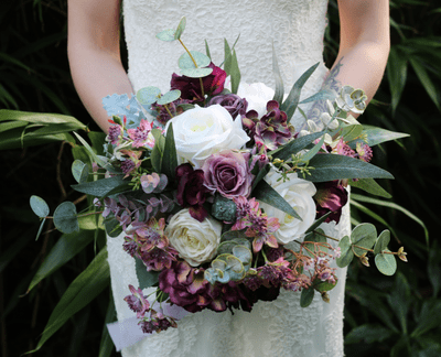 Mauve & Plum Rustic Wedding Bouquet