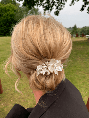 Maya Silver Floral Hair Clip