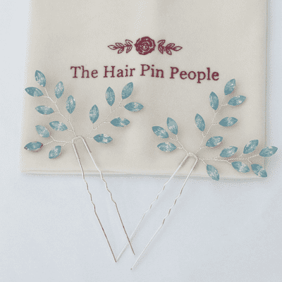 Nadia Dusty Blue Hair Pin Set
