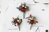 Rustic Burgundy & Cream Artificial Wedding Bouquet | Winter Faux Bridal Flowers UK