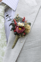 Rustic Burgundy & Cream Artificial Wedding Bouquet | Winter Faux Bridal Flowers UK