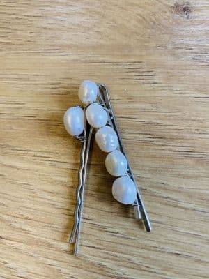 Sliver Pearl Hair Slide