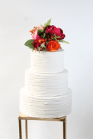 Vibrant Hot Pink and Orange Artificial Bridal Bouquet – Bright Pink & Orange Faux Wedding Flowers