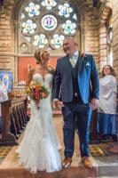 Vibrant Hot Pink and Orange Artificial Bridal Bouquet – Bright Pink & Orange Faux Wedding Flowers