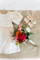 Vibrant Hot Pink and Orange Artificial Bridal Bouquet – Bright Pink & Orange Faux Wedding Flowers