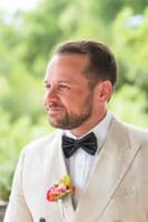 Vibrant Hot Pink and Orange Artificial Bridal Bouquet – Bright Pink & Orange Faux Wedding Flowers