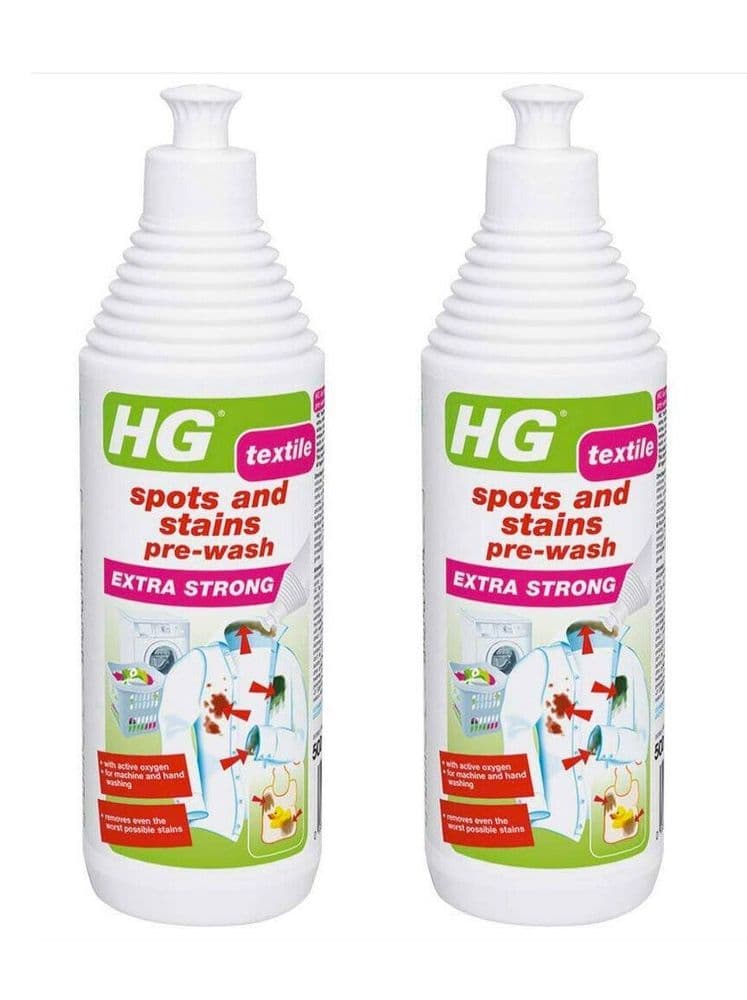 HG Spots and Stains PreWash Extra Strong 500 ml Twin Pack