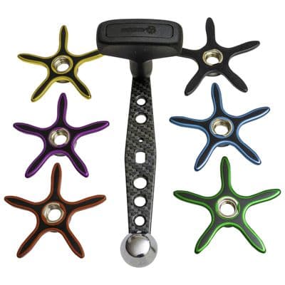 AKS Carbon Power Handle & Large Star Grey Carbon
