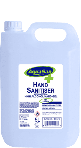 38500 Aquasan Hand Sanitiser Alcohol Gel 5L