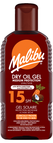 Dry Oil Gel SPF15 with Carotene & Coconut Oil