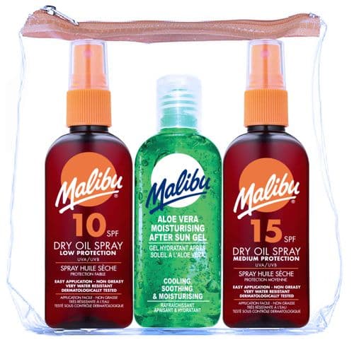 Travel Bag Dry Oil SPF10 +15 + Aloe Vera