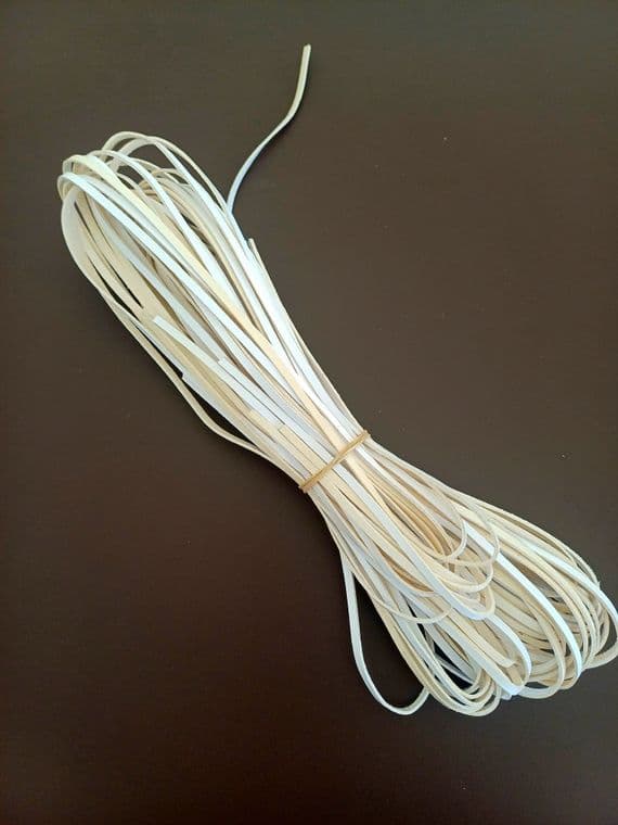 10 Pieces of White Leather Thonging