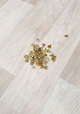 12mm Brass Plated Double Capped Rivets